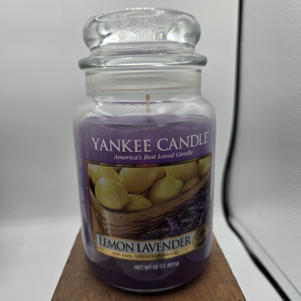 Yankee Candle LEMON LAVENDER 22 oz Original Large Single Wick Jar Candle NEW!